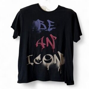 Authentic Icon‎ Black Graphic Tee, Men's Size L